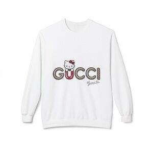 White Sweatshirt with Hello Kitty Design